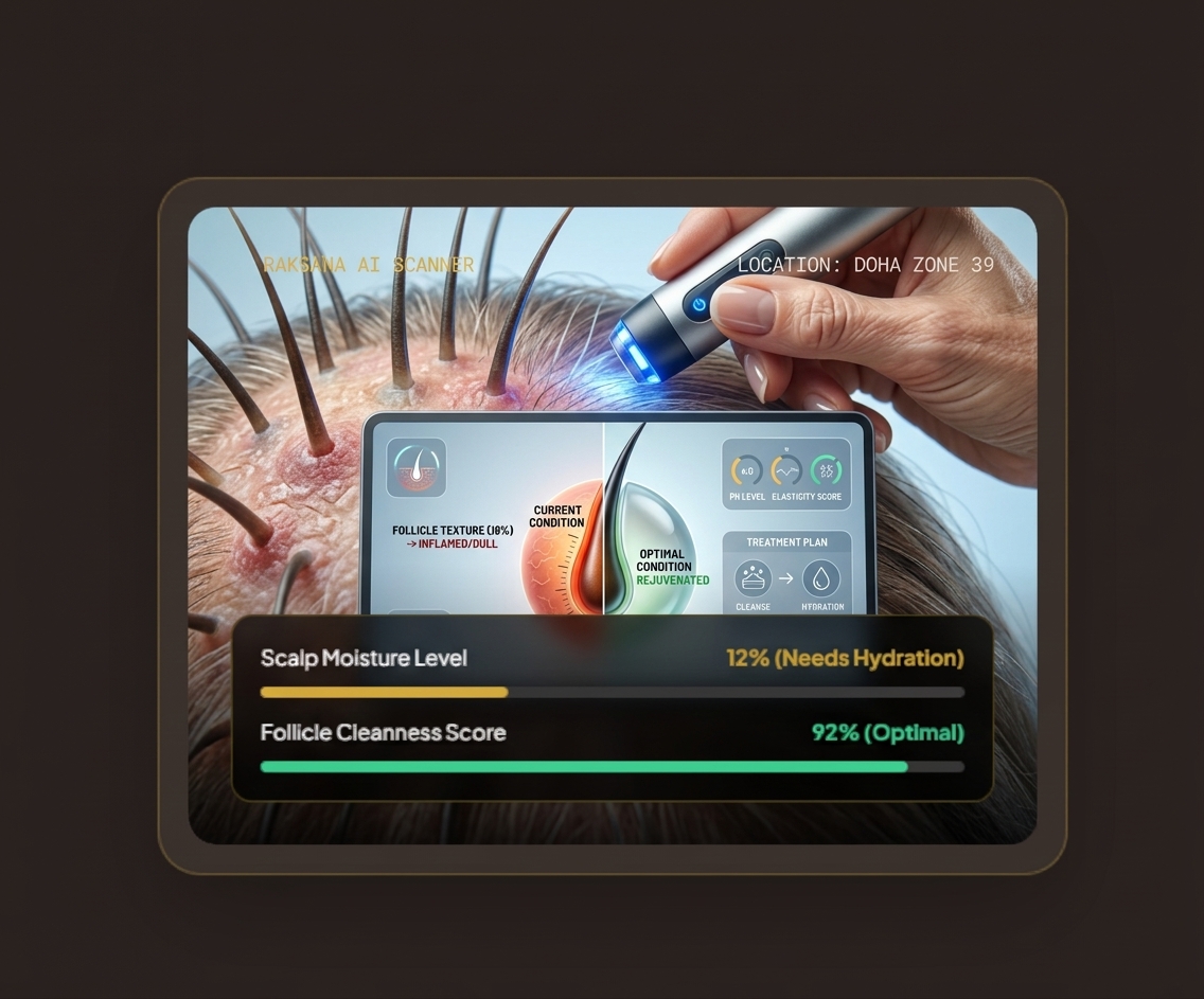 AI Scalp Diagnosis Screen Display